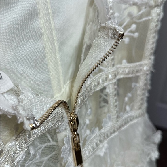 Altar'd State Evangeline floral maxi dress ivory size XS - Picture 8 of 16